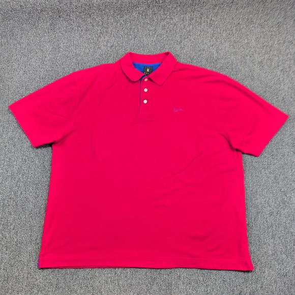 Karl Kani Gold Vintage Streetwear Polo Shirt 3X Red Cotton Blend Embroidered — photo 2
